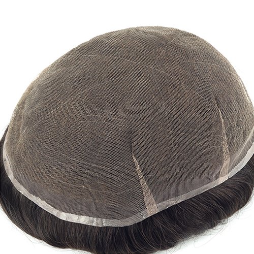 Indian Human Hair Replacement Hair Systems , Full French Lace Human Hair Toupee 10*8 Inch for Men