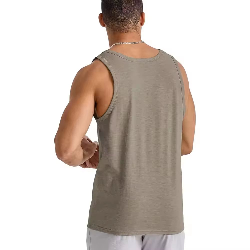 100% Cotton Blank Ribbed Tank Tops Men Custom Gym Workout Sleeveless Shirt Tank Top Men Bodybuilding Stringer Tank Top