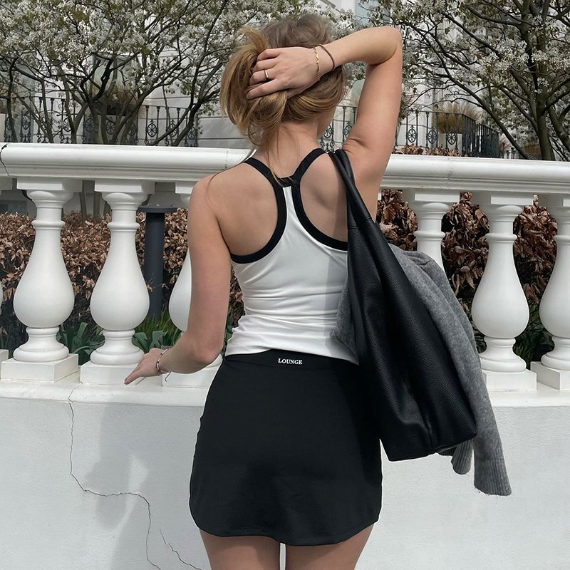 Wholesale Women's Sports Cropped Tank Tops Crop Rib-Knit Camisole Square Collar Casual Thin Straps Gym Fitness Tank Top Women