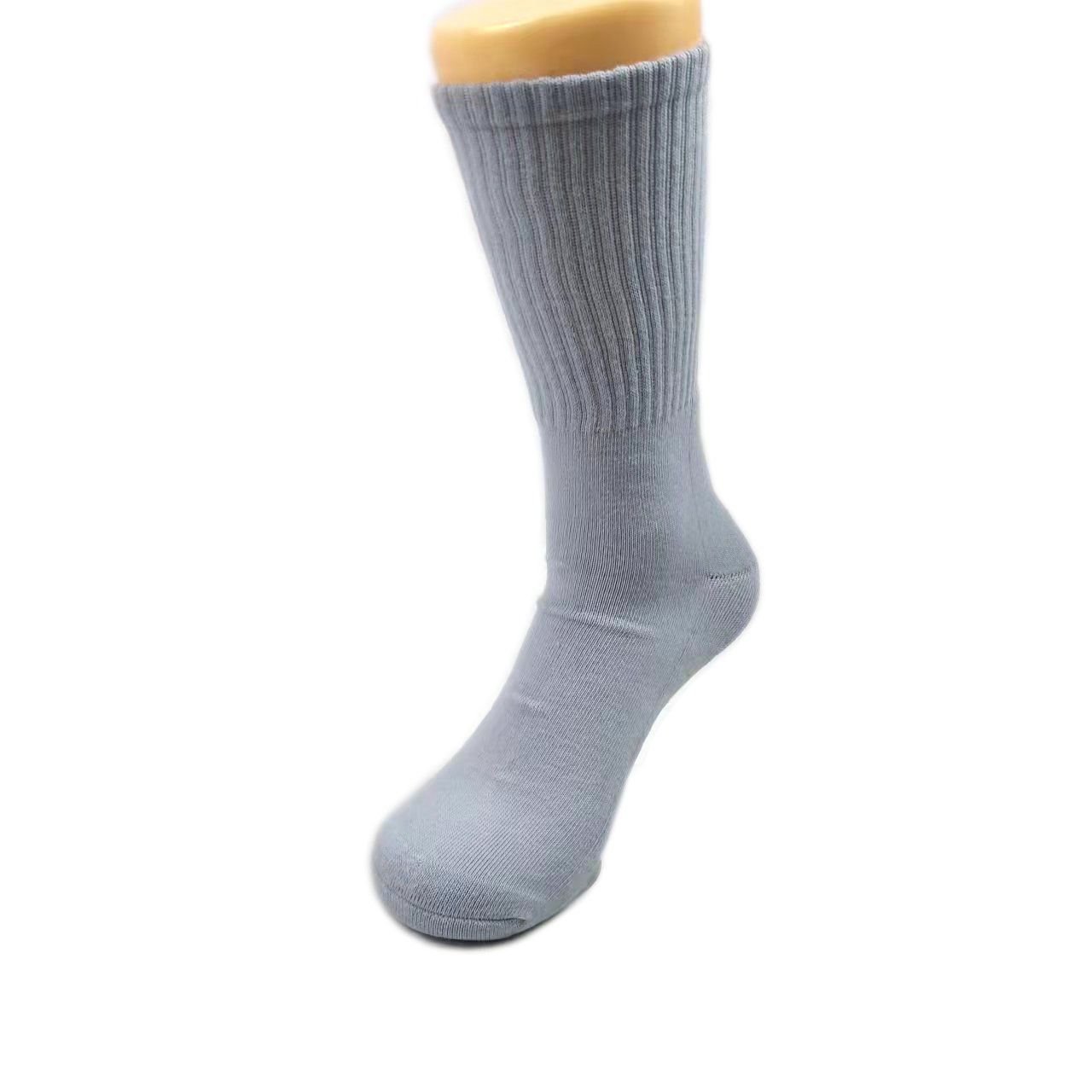 wholesale winter high quality fashion color custom logo knit organic cotton crew socks for women