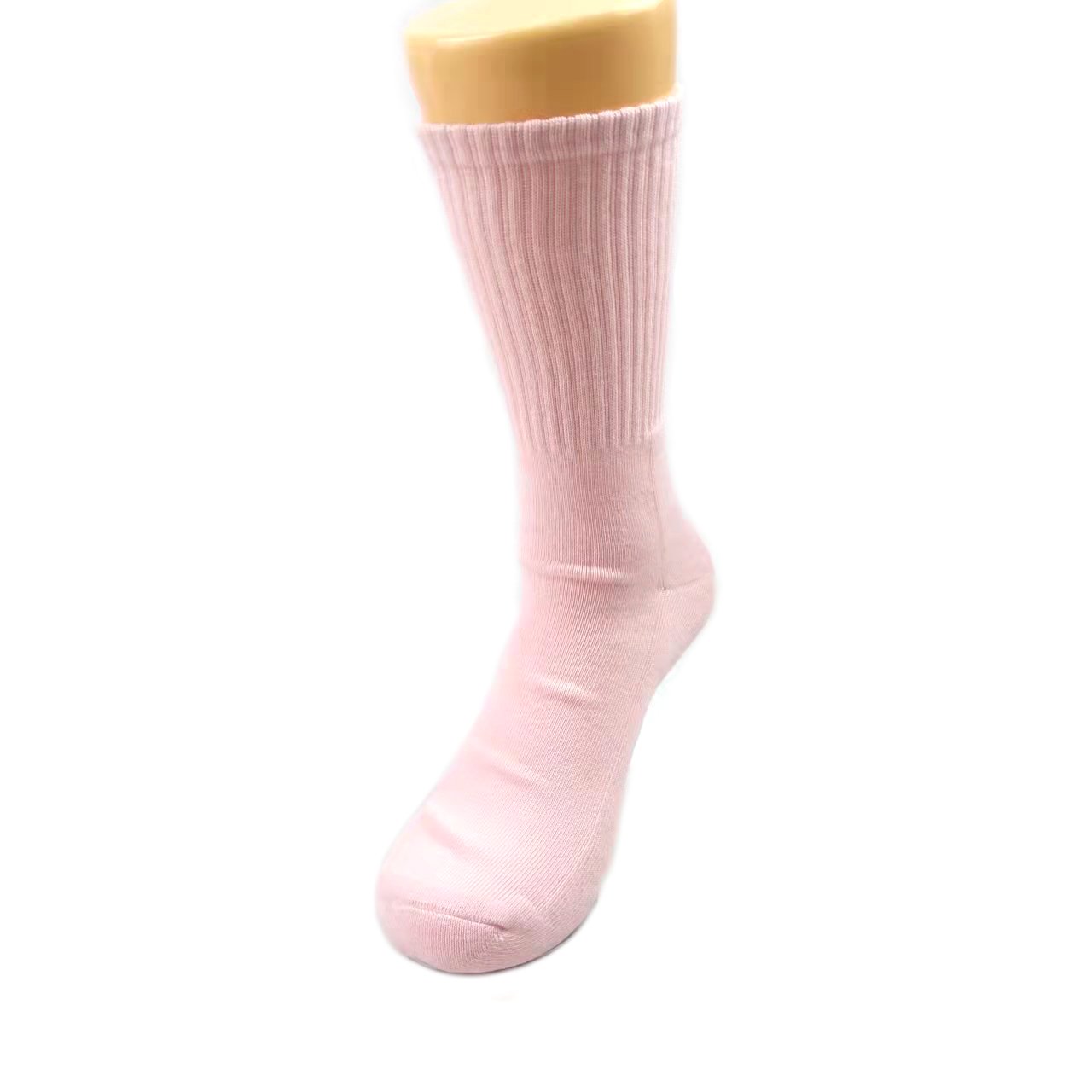 wholesale winter high quality fashion color custom logo knit organic cotton crew socks for women