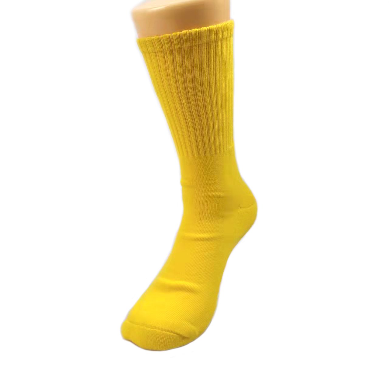 wholesale winter high quality fashion color custom logo knit organic cotton crew socks for women