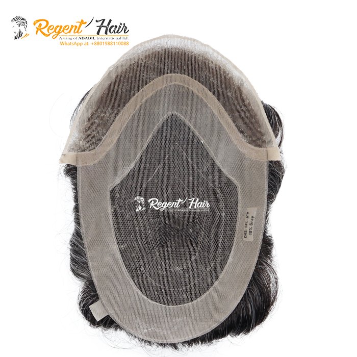 Natural Hair Line Toupee For Men 100% Pure Human Hair Swiss Lace Front Hair Pieces 0.08mm Thin Skin Export From Bangladesh
