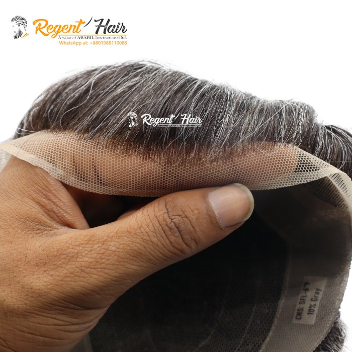 Natural Hair Line Toupee For Men 100% Pure Human Hair Swiss Lace Front Hair Pieces 0.08mm Thin Skin Export From Bangladesh