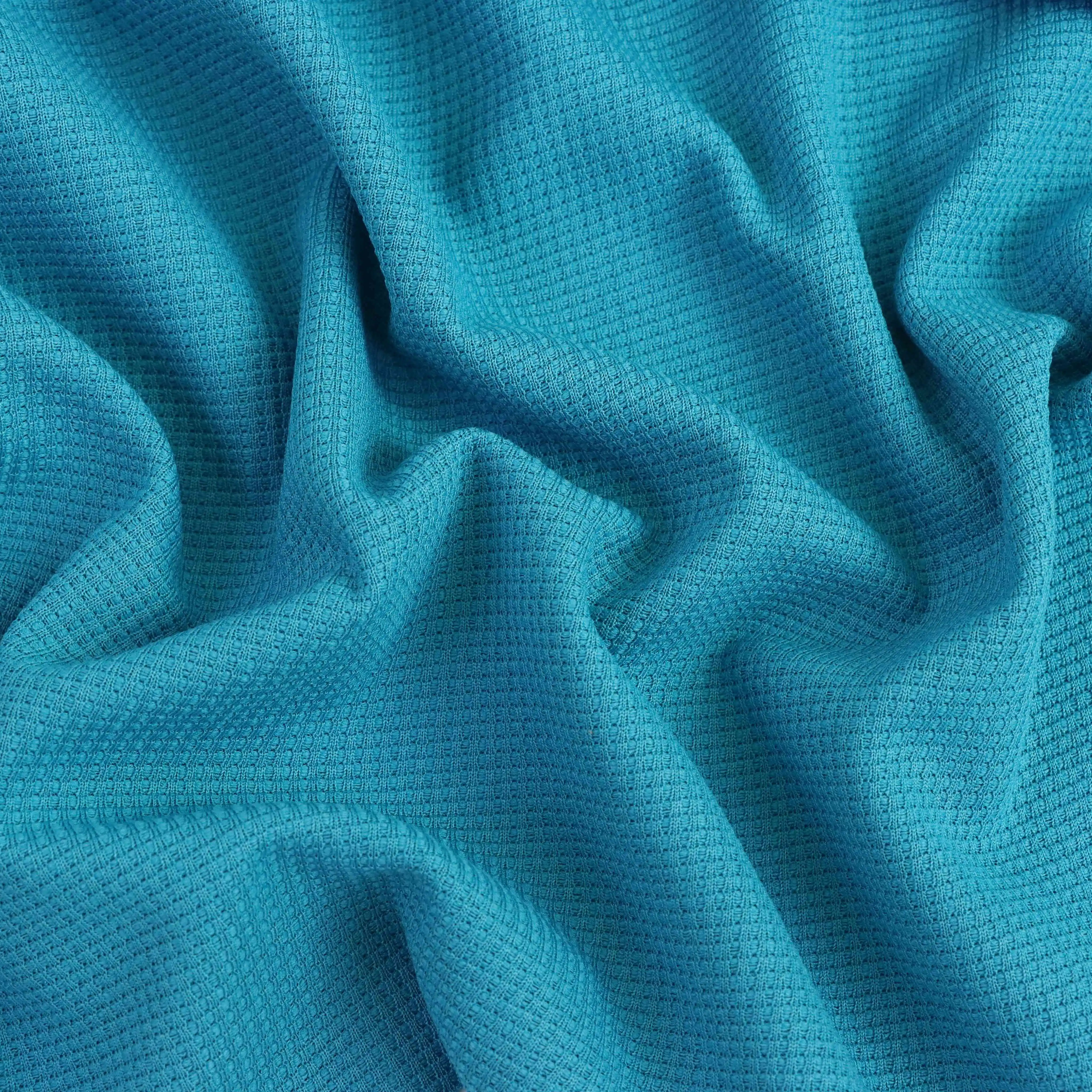 100% polyester double-sided dyed black and white printed cotton Waffle knitted fabric suitable for autumn and winter