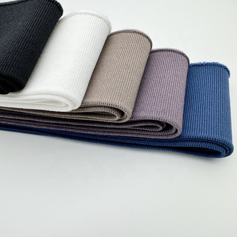 Custom high quality rayon nylon rib cuffs hem support free tailoring