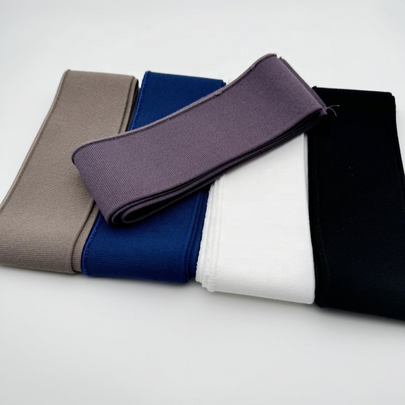 Custom high quality rayon nylon rib cuffs hem support free tailoring