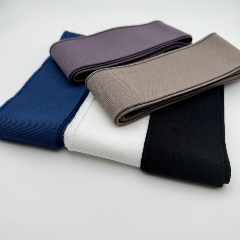 Custom high quality rayon nylon rib cuffs hem support free tailoring