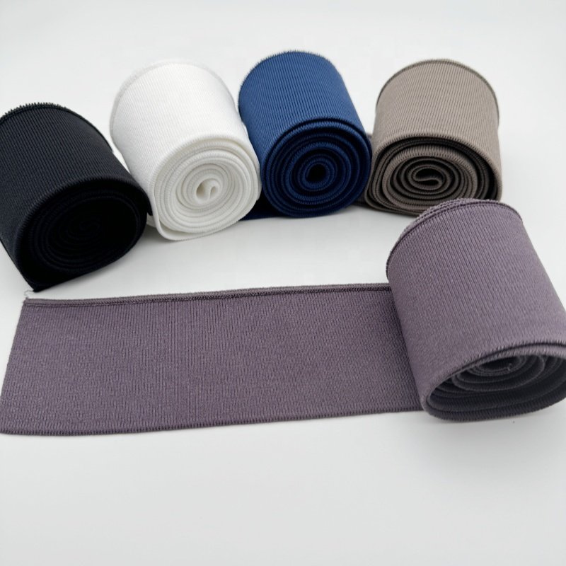 Custom high quality rayon nylon rib cuffs hem support free tailoring