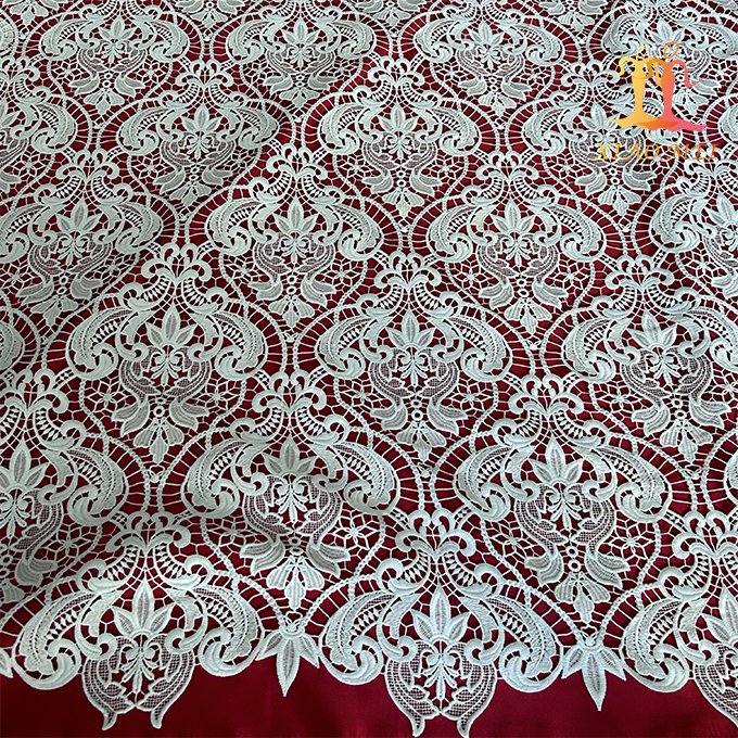 High- end Chemical lace wedding dress guipure embroidery lace fashion dress fabric XM-WL0147