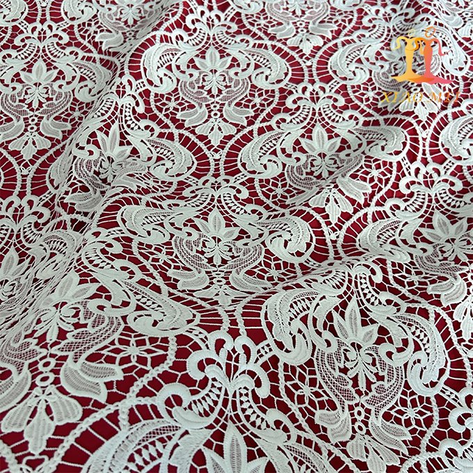 High- end Chemical lace wedding dress guipure embroidery lace fashion dress fabric XM-WL0147