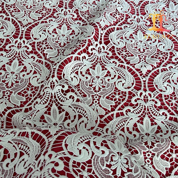 High- end Chemical lace wedding dress guipure embroidery lace fashion dress fabric XM-WL0147