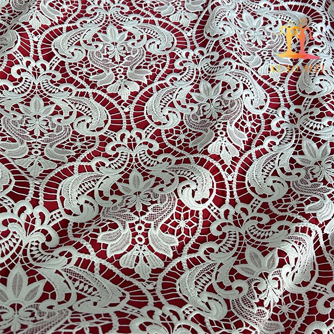 High- end Chemical lace wedding dress guipure embroidery lace fashion dress fabric XM-WL0147