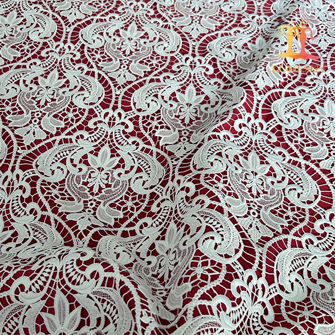 High- end Chemical lace wedding dress guipure embroidery lace fashion dress fabric XM-WL0147