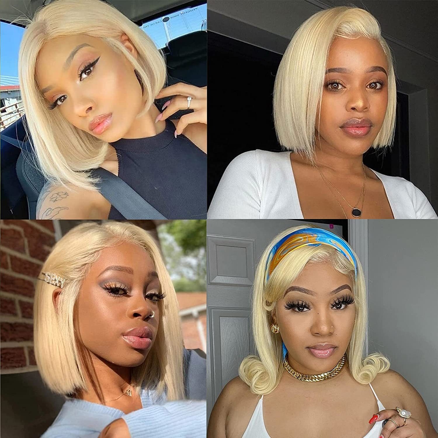 Cheap 613 Blonde Colored Bob Wig,Raw Peruvian Virgin Hair Wig Transparent Bob Full Lace Wig,Short Bob Wigs Human Hair Lace Front