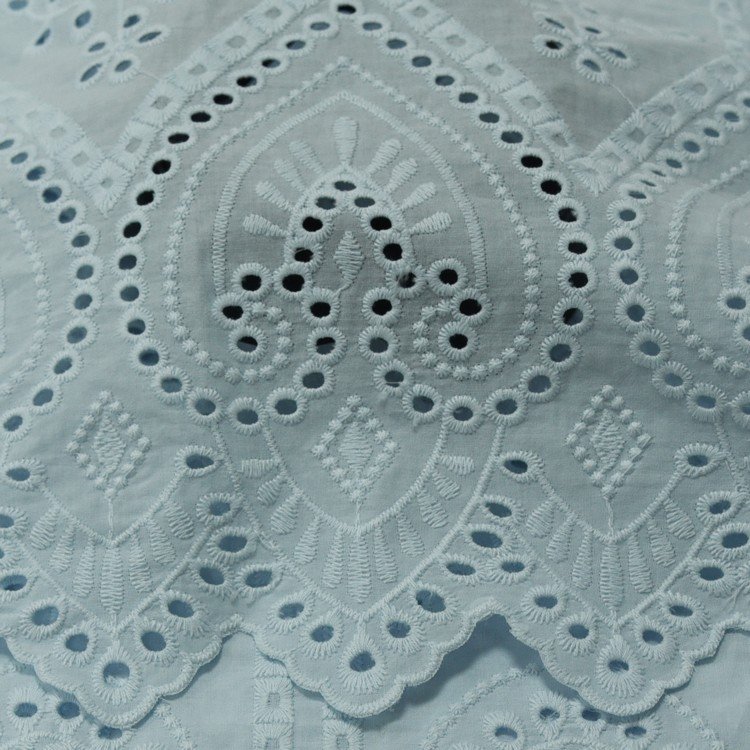 HA-12074L Factory wholesale cheap cotton eyelet embroidery fabric for women dress