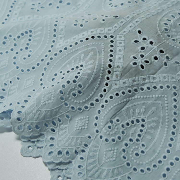 HA-12074L Factory wholesale cheap cotton eyelet embroidery fabric for women dress