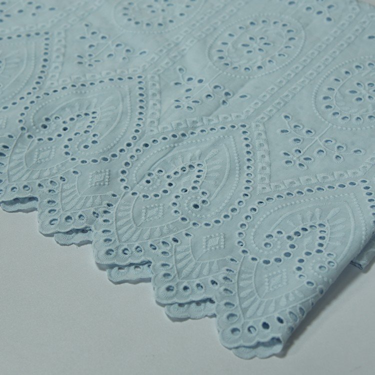 HA-12074L Factory wholesale cheap cotton eyelet embroidery fabric for women dress