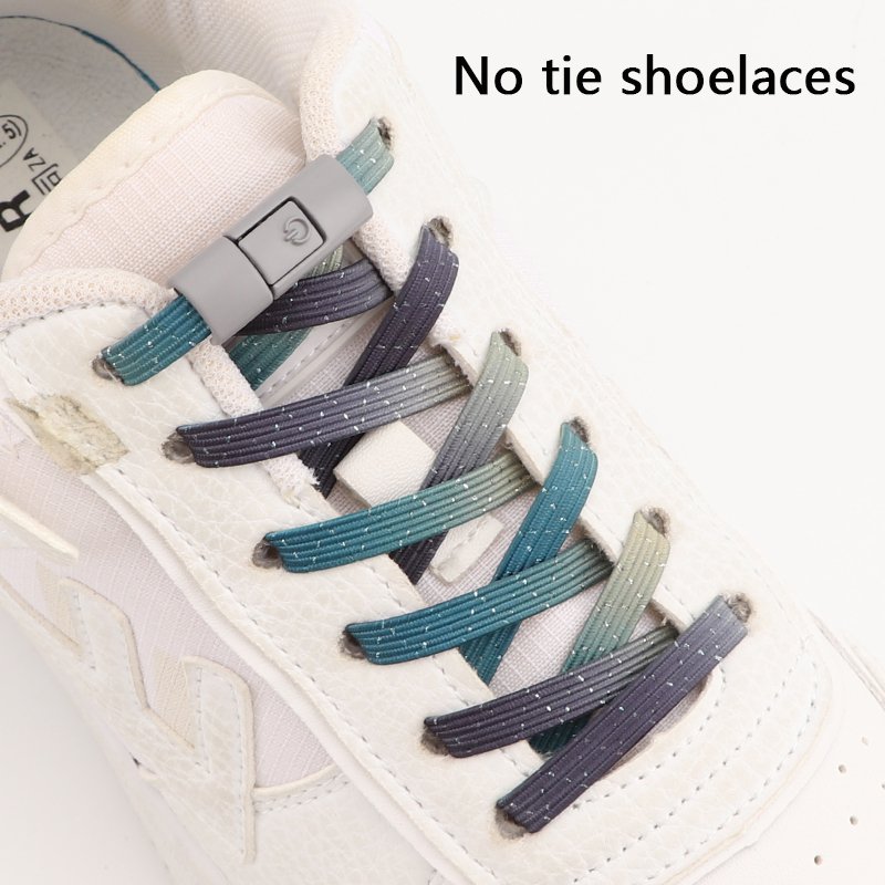 2024New Press Colorful Lock Shoelaces without ties Elastic shoelaces Sneaker Flat Lazy Shoelace No Tie Colorful Shoe laces