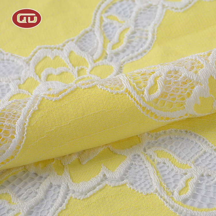 Hot sale OEM nylon cotton embroidery dress african french lace net lace