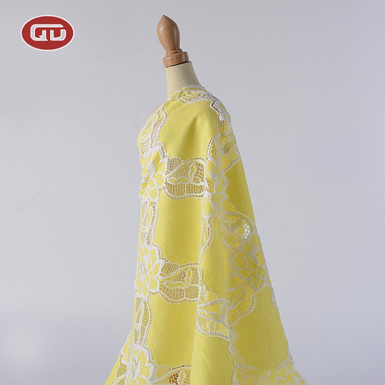 Hot sale OEM nylon cotton embroidery dress african french lace net lace