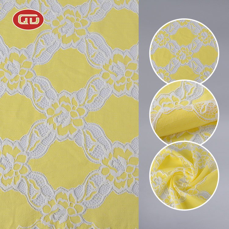 Hot sale OEM nylon cotton embroidery dress african french lace net lace
