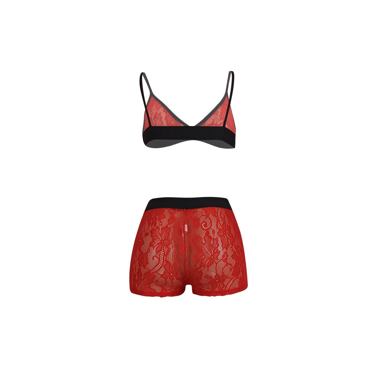 Wholesale Black Lace Boy Short Lingerie Set Bra And Boyshort 2 Pieces Temptation Sexy Underwear