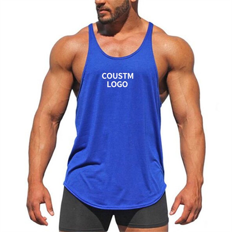 2024 New Men Gym Wear Vest 100g Lightweight Cotton Tank Top Singlets For Men Sleeveless Gym Shirt