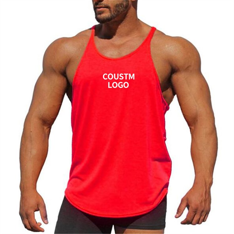 2024 New Men Gym Wear Vest 100g Lightweight Cotton Tank Top Singlets For Men Sleeveless Gym Shirt