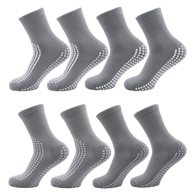 funky winter home nurse diabetic maternity full foot non slip ribbed rubber grip crew socks with inside custom logo gripped