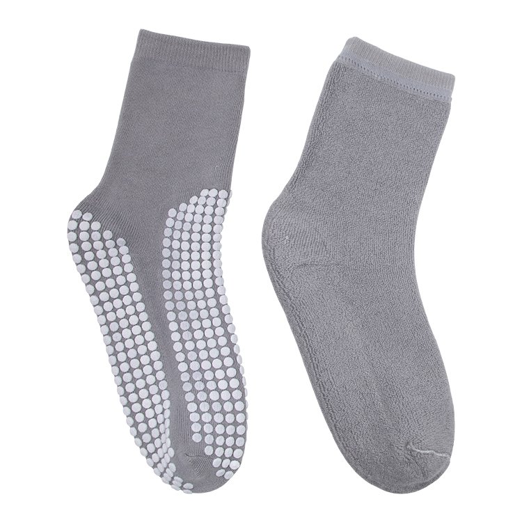 funky winter home nurse diabetic maternity full foot non slip ribbed rubber grip crew socks with inside custom logo gripped