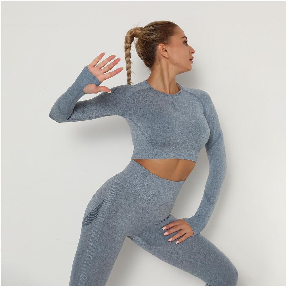 Yoga Set Leggings With Pockets colorful leggings Tummy Control Plus Size Wholesale Athletic Workout Crop Top Yellow Sports Bra