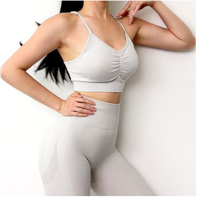 Yoga Set Leggings With Pockets colorful leggings Tummy Control Plus Size Wholesale Athletic Workout Crop Top Yellow Sports Bra