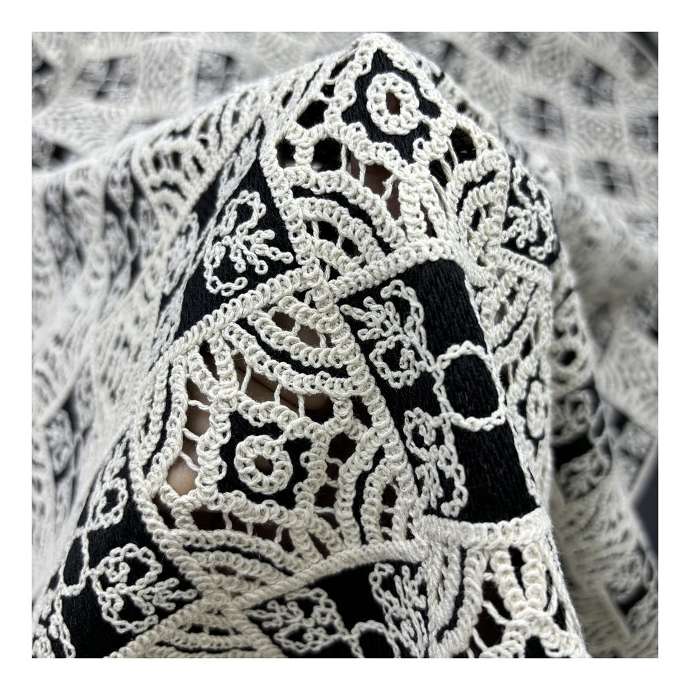 Customizable polyester embroidery fabric guipure cord lace wedding 3d tulle fabric