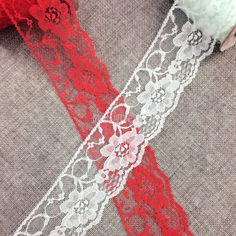 2024 Factory price high quality non elastic colorful wave lace