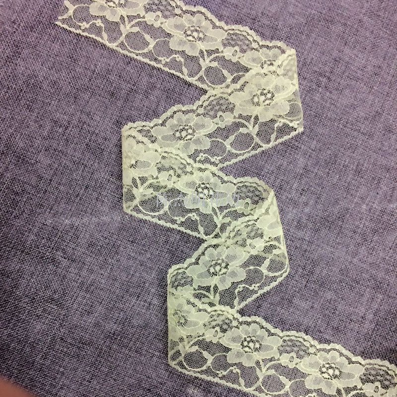 2024 Factory price high quality non elastic colorful wave lace