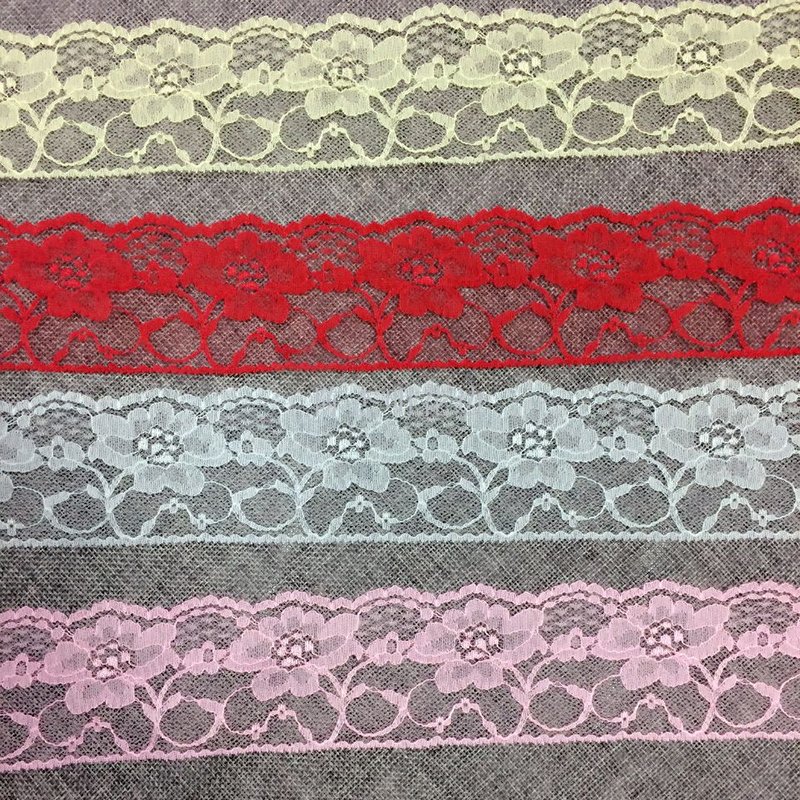 2024 Factory price high quality non elastic colorful wave lace