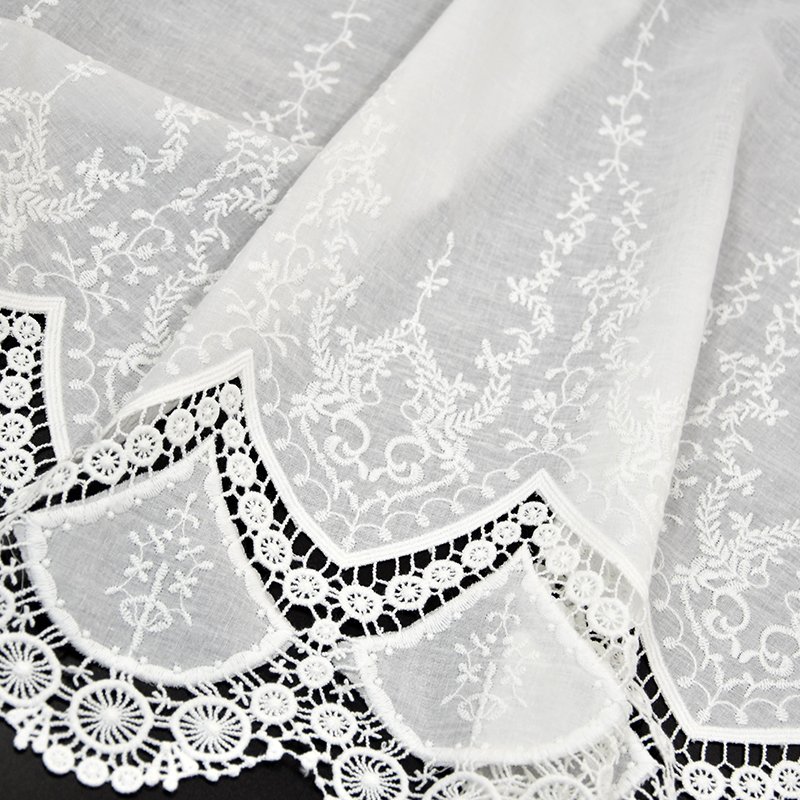 cheap lace Champagne Gold Embroidered Lace Fabric Swiss Voile Lace for Home Soft Sequins Flower OEM Customized Technics