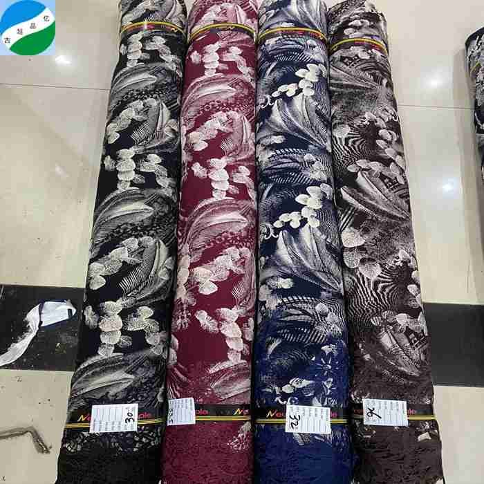 Well sale fashion design rayon woven border embroidery stock fabric