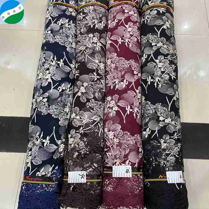 Well sale fashion design rayon woven border embroidery stock fabric