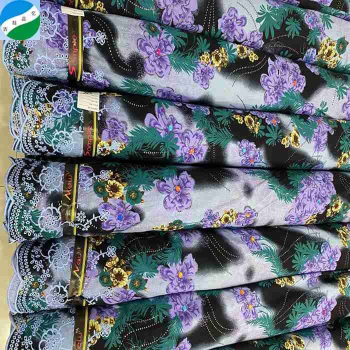 Well sale fashion design rayon woven border embroidery stock fabric