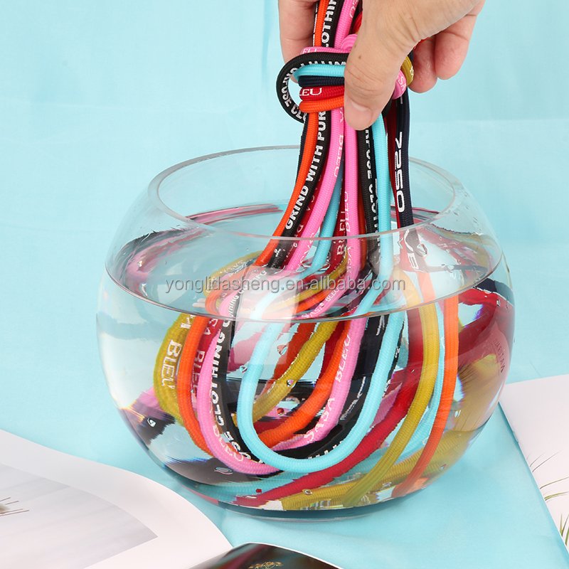 Rope Hoodie Laces Cords New Design High Quality Polyester Custom Logo Metal Aglet Hoodie Rope Color Lace Cords Hoodie String