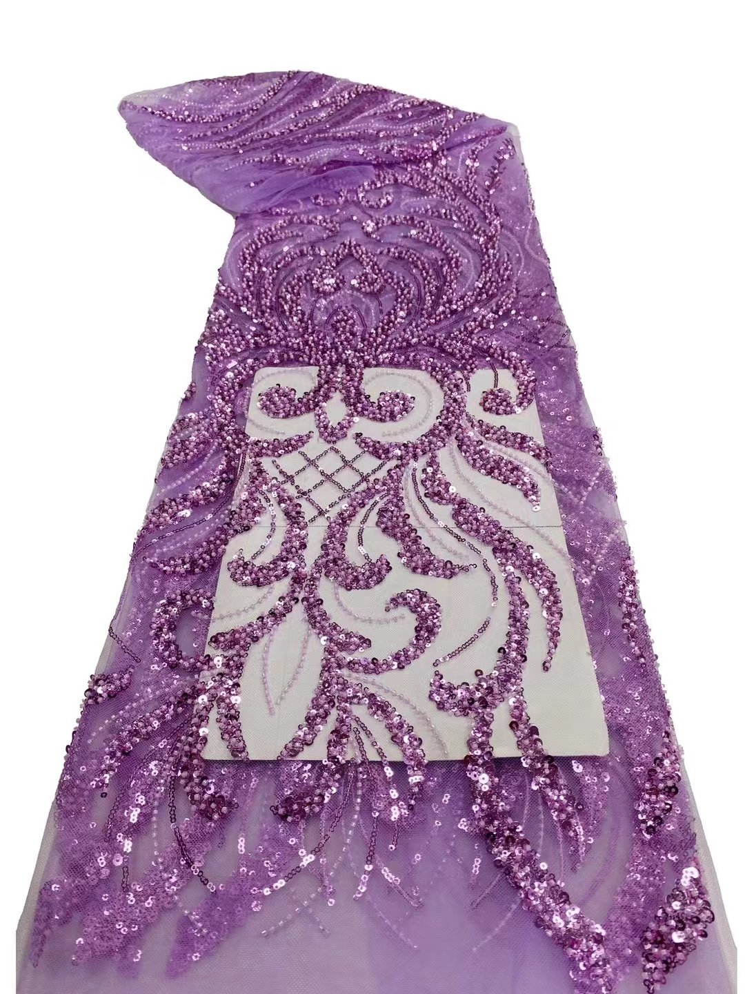 Symmetrical Shape Good Price Of New Design Sequin Embroidery Bead Embroidery Fabric Stretch Lace