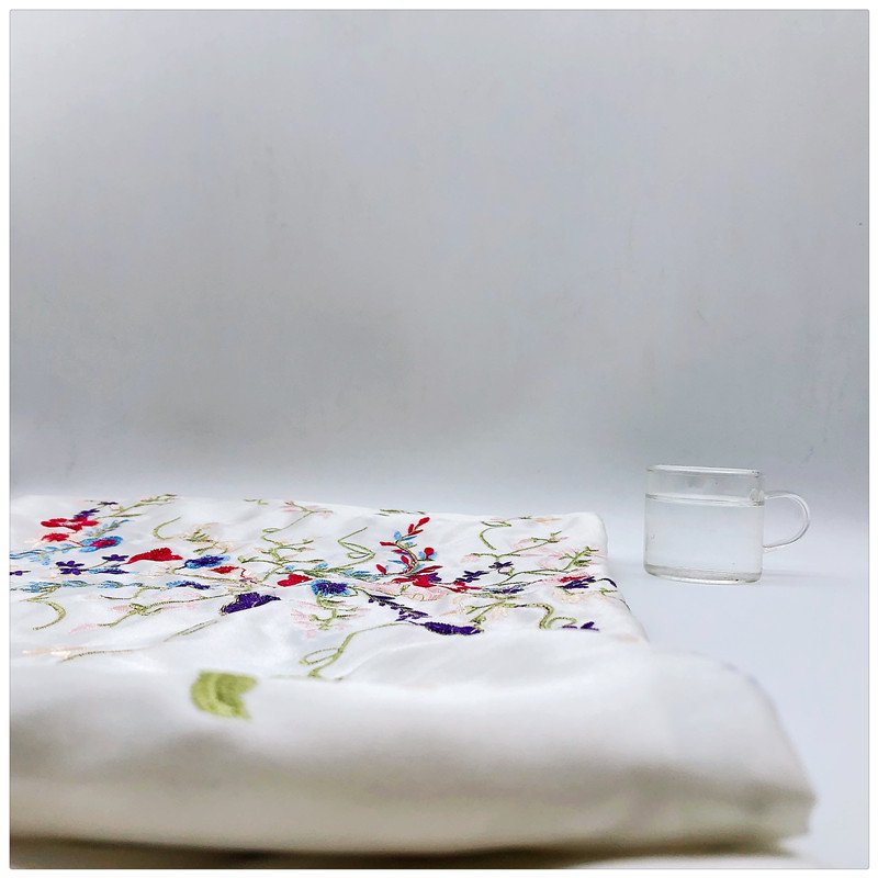 high quality embroidery fabric stretch satin Embroidered Fabric sewing fabric for dress