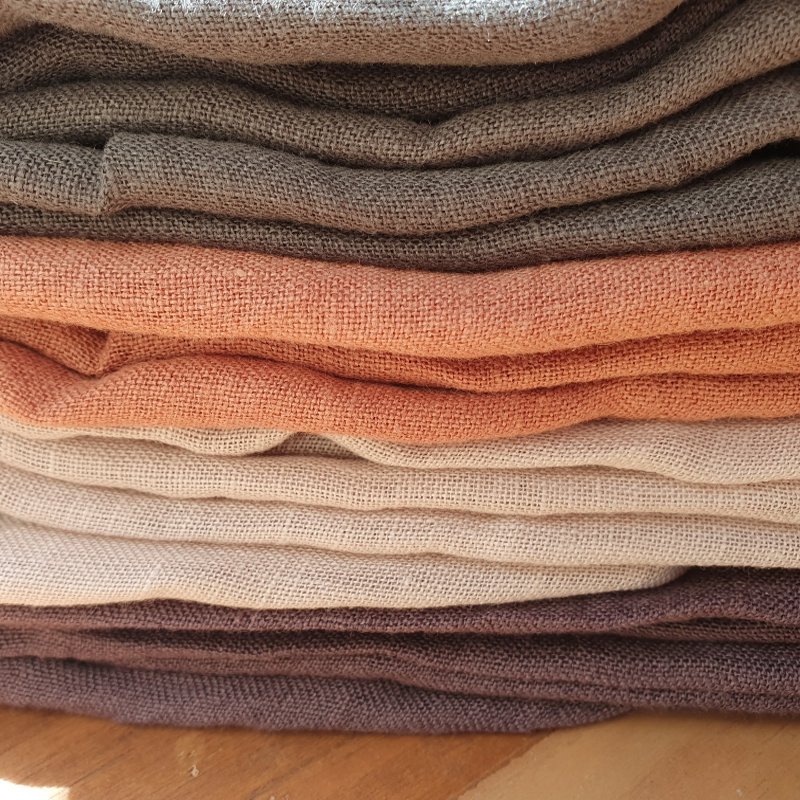 linen thinner 110gsm weight washed 100% linen plain dyed woven flax fiber summer shirt head covering Curtain cloth gauze scarf