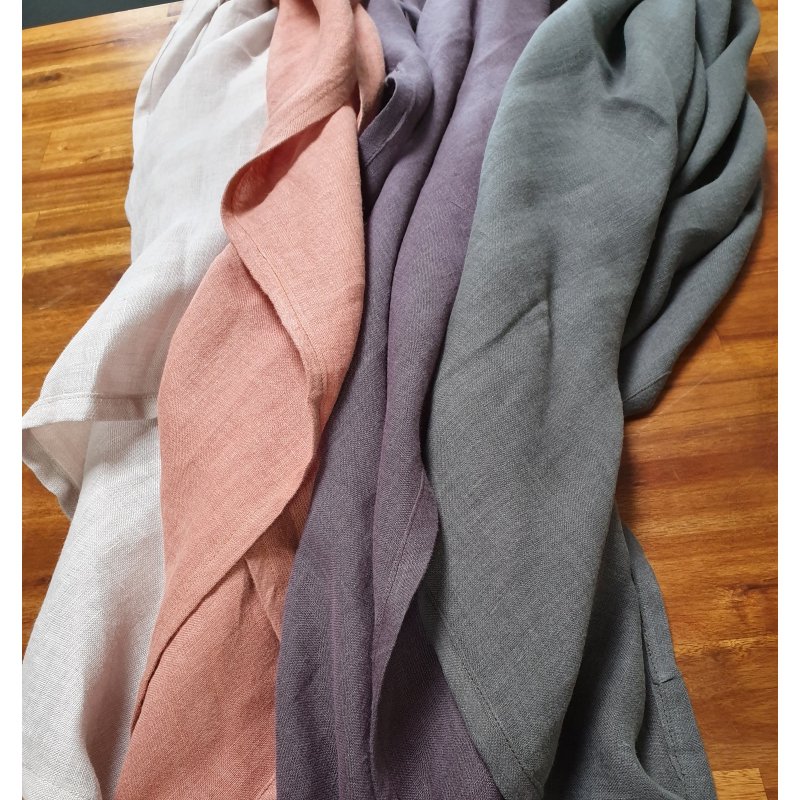 linen thinner 110gsm weight washed 100% linen plain dyed woven flax fiber summer shirt head covering Curtain cloth gauze scarf
