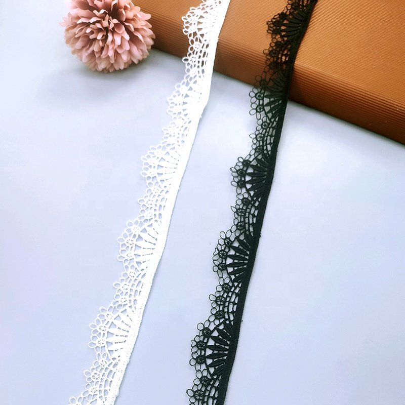 Garments Accessories 25mm Embroidered Chemical Lace Trim