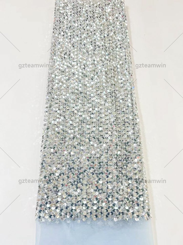 Wholesale Luxury Fish Scale Large Sequin Embroidery Gold Big Size Sequin Color Changing Pink Stipe Purple Flame Sequin Fabric