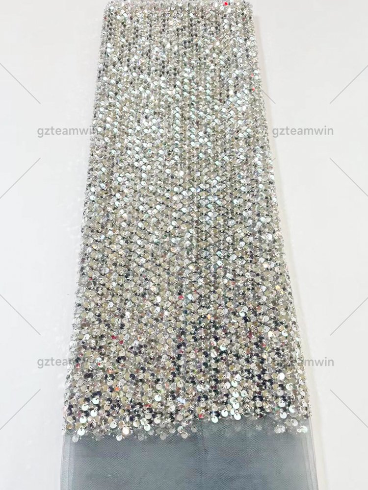Wholesale Luxury Fish Scale Large Sequin Embroidery Gold Big Size Sequin Color Changing Pink Stipe Purple Flame Sequin Fabric