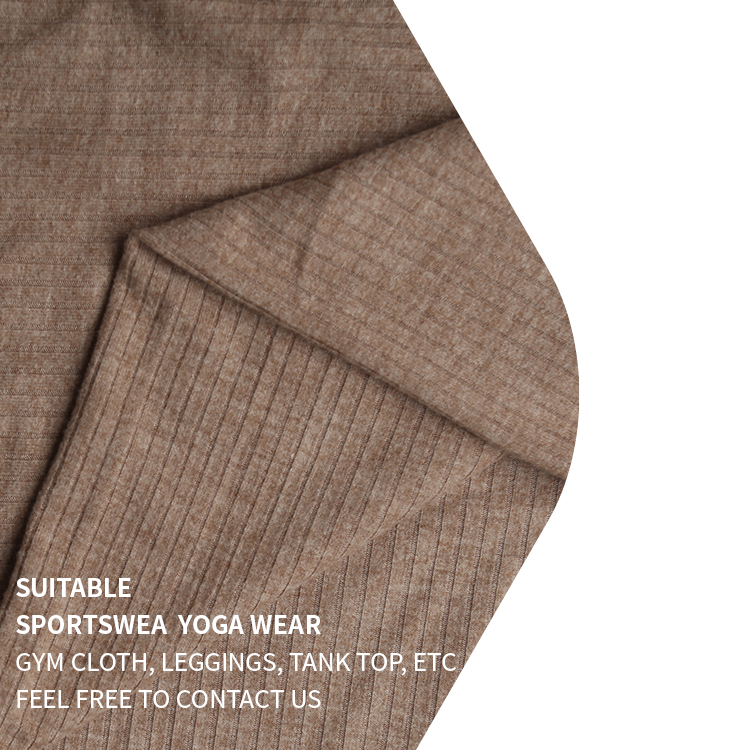 A3702 Thread 5*2 acrylic blended stretch cloth hoodie base sweater Knitted ribbed T-shirt 91.2% viscose 8.8% spandex fabric